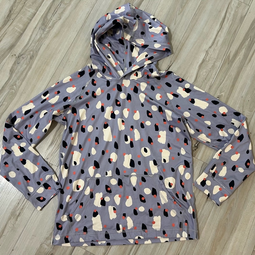 Hanna Andersson •size 10 lightweight hooded shirt Stylish Kids' Patterned Hoodie
